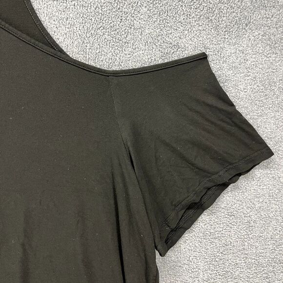 Bloomchic Top Womens Plus 26 4X Black‎ Cold Shoulder Blouse Pullover high low - Picture 7 of 16